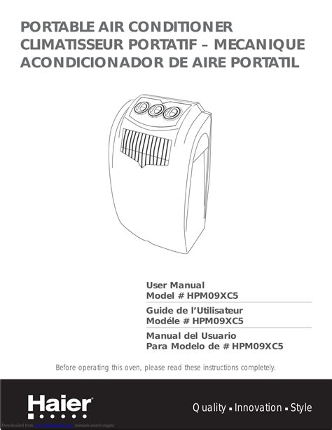 Haier hpm09xc5 air conditioner owner manual. - Lg 32cs460 uc manual de servicio y guía de reparación.