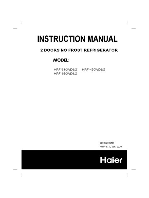 Haier ice maker manual.  View and Download Haier Refrigerator user manual o...