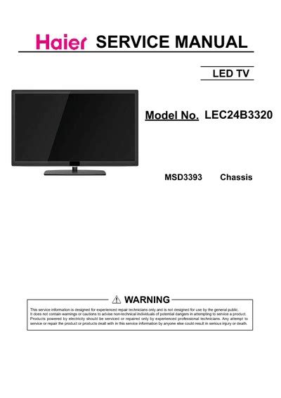 Haier lec24b3320 led tv service manual. - The complete guide to shoji and kumiko patterns volume 1.