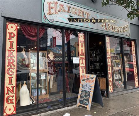 Haight ashbury tattoo and piercing. Haight Ashbury Tattoo and Piercing specializes in tatoo and body piercing. They carry the largest selection of organic body jewelry in northern california. They also carry books, clothing, art ... 