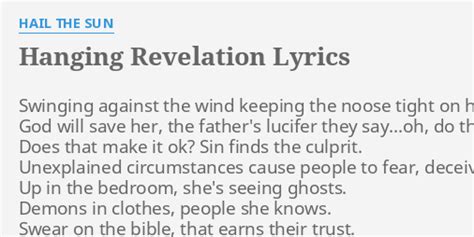 Hail the Sun - Hanging Revelation Lyrics 1 like