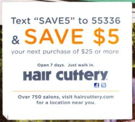 Hair Cuttery 5 Off Coupon Printable