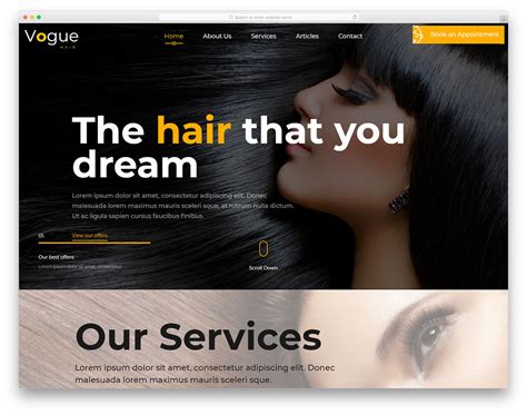 Hair Salon Website Templates