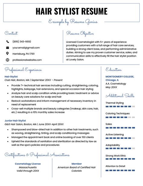 Hair Stylist Resume—Examples and 25+ Writing Tips