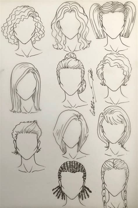Hairstyles Drawing Easy