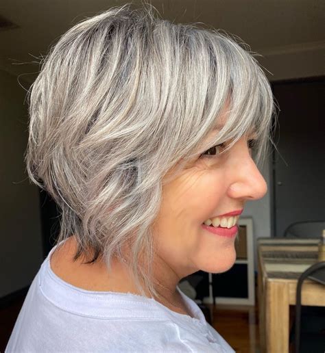 This easy-breezy wash-and-go style makes the perfect grey short hairstyle for women looking for a big change that suits their sassy personality. Instagram @lauren_bickerton ... Top 32 Wedge Haircut Ideas for Short & Thin Hair in 2024. 23 Perms for Short Hair That are Super Cute. 31 Best Short Hairstyles for Women Over …. 
