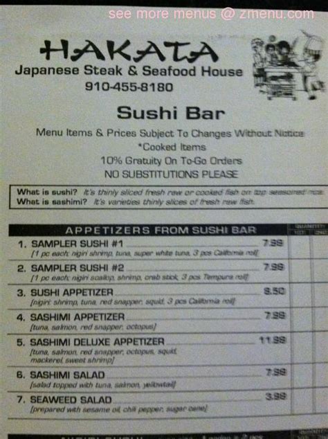 Hakata downtown jacksonville nc. Business info. Japanese · Seafood · Sushi bars. Accepts Visa · American Express · Mastercard · Discover. Menu photos. View the Menu of Hakata Japanese Steak House and Sushi Bar in 2553 Onslow Dr, Jacksonville, NC. Share it with friends or find your next meal. 