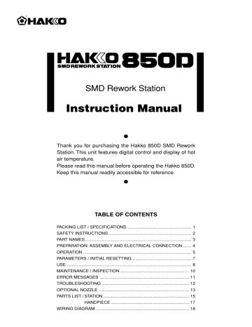 Hakko HEXSOL instruction manual Manualzz