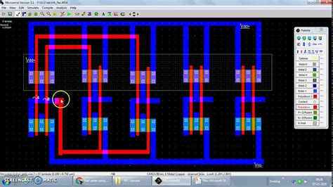 Half Adder Circuit Microwind Layout