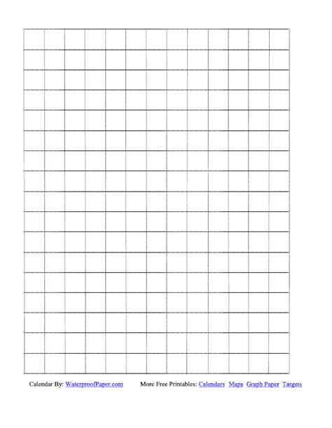 Half Inch Graph Paper Template Printable PDF