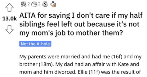 Half siblings feel left out reddit. .