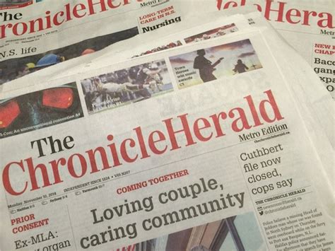 The Chronicle Herald, Halifax, NS. 83,946 likes · 102 talking about this · 439 were here. Connecting Nova Scotia with the most trusted local news since... Connecting Nova Scotia with the most trusted local news since 1824.