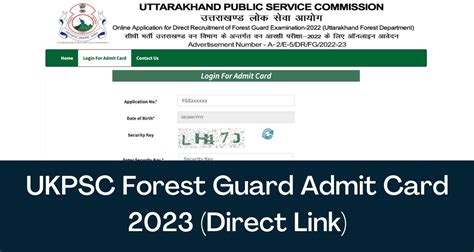 Hall Ticket UKPSC Forest Guard 2024, Download @psc.uk.gov.in