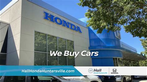 Hall honda huntersville. Offering North Carolina drivers an extensive selection of new and pre-owned vehicles for sale, Hall Honda Huntersville is excited to assist you with your vehicle search. With exclusive trade-in incentives, an onsite service center and convenient online purchase options, we’re committed to making your ownership experience exceptional. 
