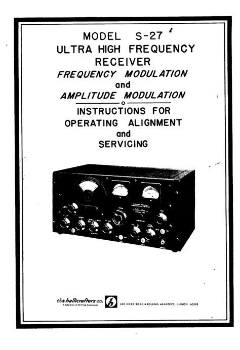 Hallicrafters s 27 receiver repair manual. - Yamaha aw1600 digital audio workstation service manual repair guide.