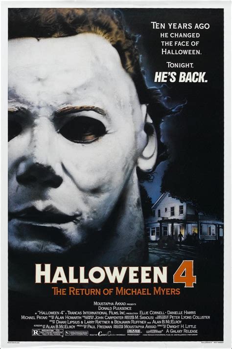 Halloween 4 film. "Halloween 4" was a return to form in so many ways that its dark and shocking ending might be the only thing it has in common with "Season of the Witch," a movie that also has a surprising jolt of ... 