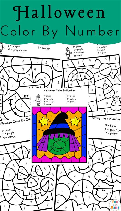 Halloween Color By Number Fun with Mama