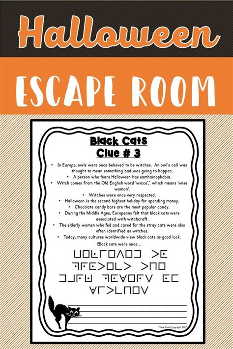 Halloween Escape Room Printable Free
