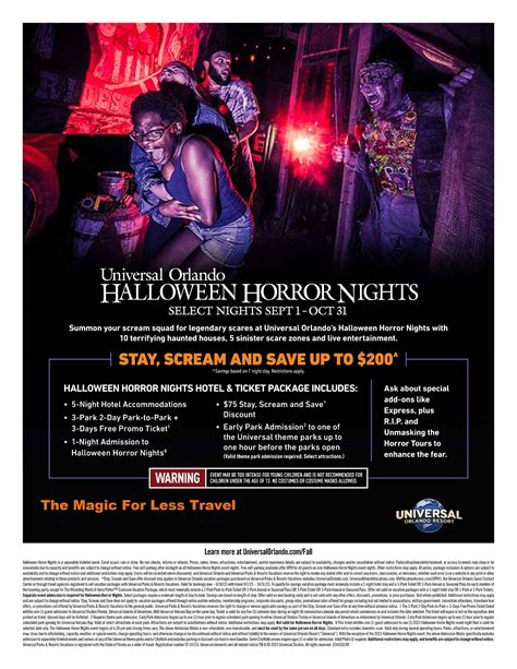 Halloween Horror Nights Ticket - Orlando Attractions