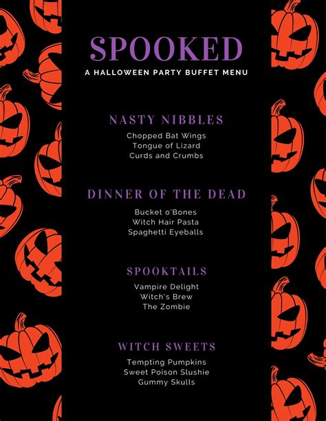 Halloween Menu Templates