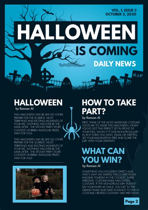 Halloween Newsletter Templates