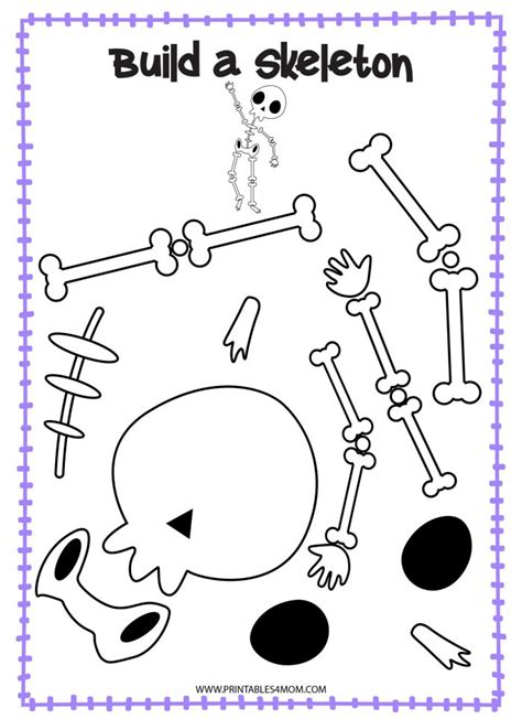 Halloween Printables Halloween arts, crafts, Skeleton craft