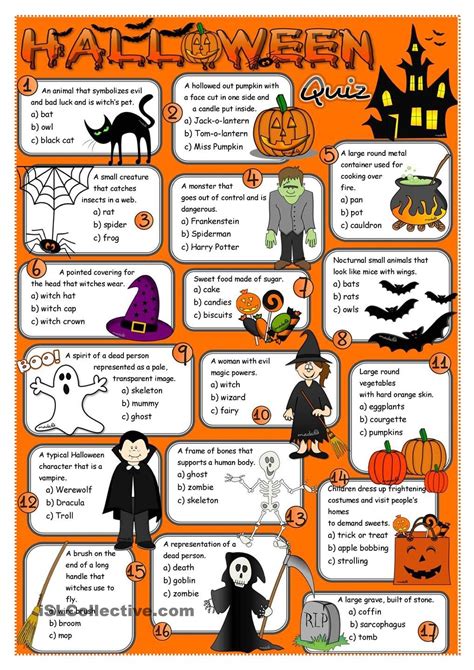 Halloween Quiz English Esl Worksheets For Distance Learning And Physical Classrooms