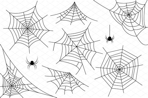 Halloween Spider Web Drawing