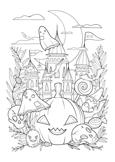 Halloween Theme Coloring Pages Coloring Pages