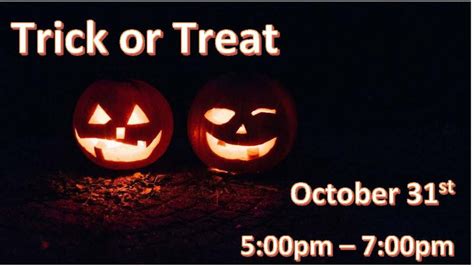 Halloween Trick-or-Treating Hours Announced: Oct …