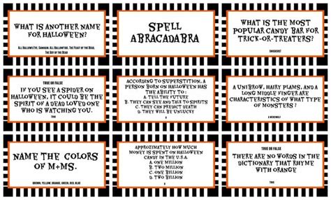 Halloween Trivia Game With Free Printables Kids Version And Adult Version A Girl And A Glue Gun