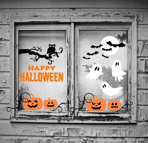 Halloween Window Decorations Etsy