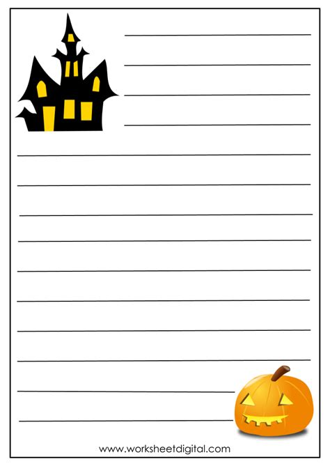 Halloween Writing Paper Worksheets Teaching Resources Tpt