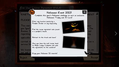 Halloween event phasmophobia. Guía con la ubicación de todos los ingredientes del mapa Maple Lodge Campsite en el evento Halloween 2023 de Phasmophobia.🔥 COMPRA JUEGOS MÁS BARATOS: https... 