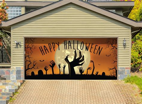 6PCS Halloween Window Door Decorations Cover Set, 2PCS Halloween Window Clings 1PCS Halloween Door Cover 3 Set of Floor Clings Bloody Handprints Zombie for Haunted House Halloween Decorations. 678. $999. Typical: $10.99. FREE delivery Tue, Jan 9 on $35 of items shipped by Amazon. . Halloween garage door covers