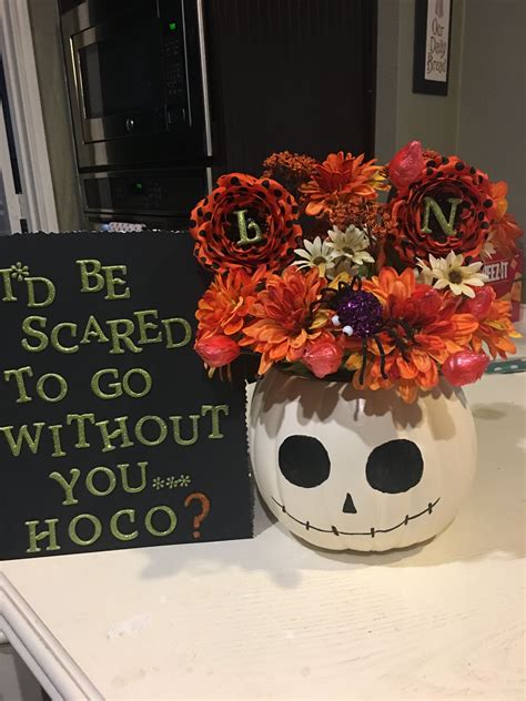  Get inspired by creative and spooky homecoming proposals for Halloween. Find ideas for costumes, decorations, and more to make your homecoming unforgettable. . 