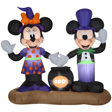 Greet your guests with our Airblown Inflatable Mickey Mouse and Pluto Halloween scene! Featuring Mickey dressed in bright colors and Pluto with a Trick or Treat bag, it makes a spooktacular addition to your outdoor Halloween decorations. Setup is super simple. Just plug it in, stake it down and watch the magic unfold. Display this Disney Halloween …. Halloween mickey inflatable