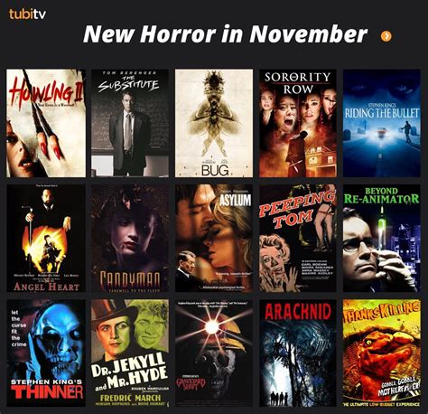 Sep 27, 2022 · Sept 7 - - The 101 Scariest Horror Movie Moments of All Time Shudder Sept 8 96% Saloum (2021) Shudder Sept 9 31% End of the Road (2022) Netflix Sept.11 . 