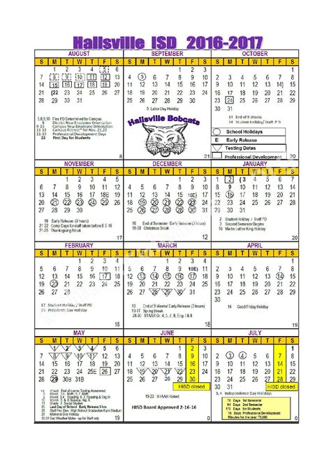 Hallsville Isd Calendar