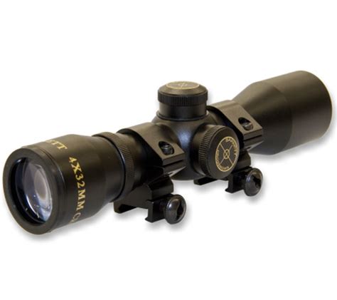 Designed with your hunt in mind, Barnett Cross Scope w/Rings 4x32 Multi-Ret 17060 is the addition your crossbow needs. Water-resistant, shock-proof scope comes with .875-inch dovetail mounting rings. 4X magnification, 32-millimeter scope from archery gear maker Barnett. Five-point programmed, multi-reticle crosshair system for rapid target ...