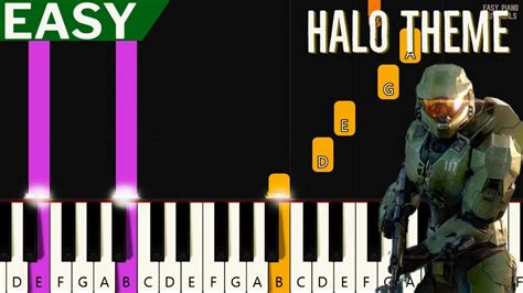 Halo Theme - Easy Piano Tutorial - YouTube