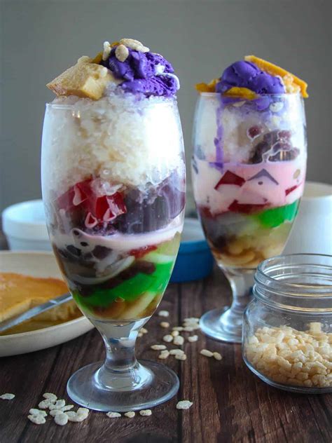 Halo halo filipino. 4. Red Munggo Beans. Historically, beans are the classic of all classics when it comes to the mix-ins of this dessert’s ancestors. A heap of these red beans mixed in your Halo-Halo adds a distinct texture in every spoonful. 5. Sweetened Beans. Another ingredient in the Halo-Halo are these white sweetened beans. 