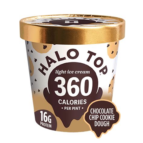 Halo top ice cream. Here at Halo Top, we believe that rules are meant to be frozen. That's why we think you can eat the whole pint. Or not. Indulge in your candy cravings with this delectable chocolate & nougat light ice cream while also filling up with a good source of protein. We threw in bits of peanuts and caramel swirls all for only 360 per pint. 360 … 