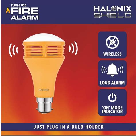 Halonix Shield Fire Alarm (Plug and use, Detects Smoke, Carbon