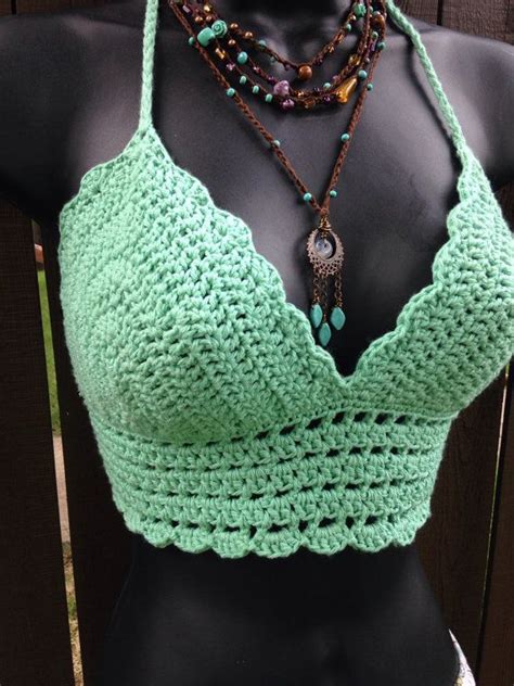 Halter Crochet Bikini Top