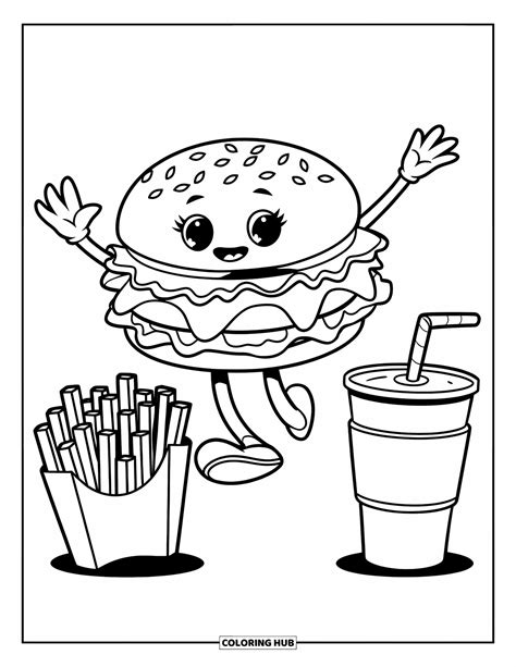 Hamburger Coloring Shee