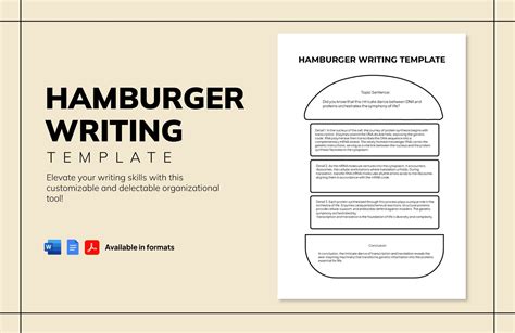Hamburger Writing Template in Word PDF Google Docs Download