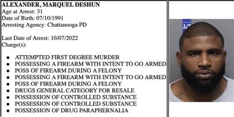 Hamilton county booking mugshots.  Open each entry, note booking number, charges, ...