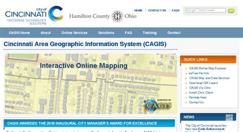 Cincinnati Area Geographic Information System CAGIS Open Data Hub .... 