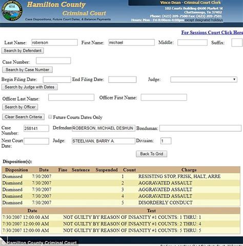 Hamilton county general sessions court case search. gov/Search Hamilton County General Sess...